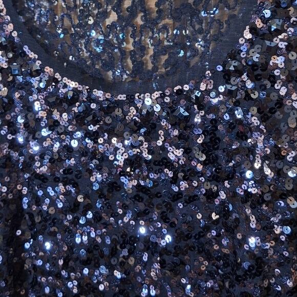 Wildcat Tank Top Women's 1X Sequined Mesh Sheer Lightweight Cocktail Party Glam - Picture 4 of 8